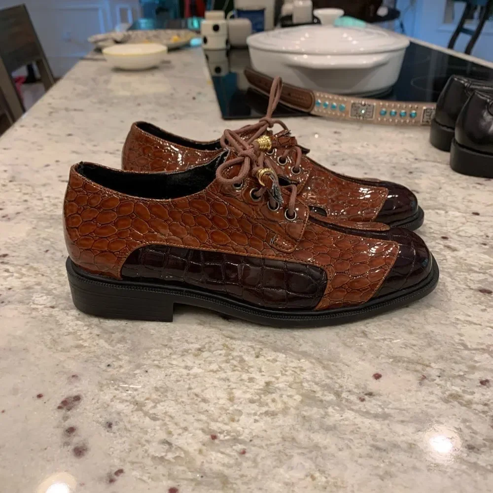 Emilio Uno Boys Lace Up Dress Shoes sz 2 NEW